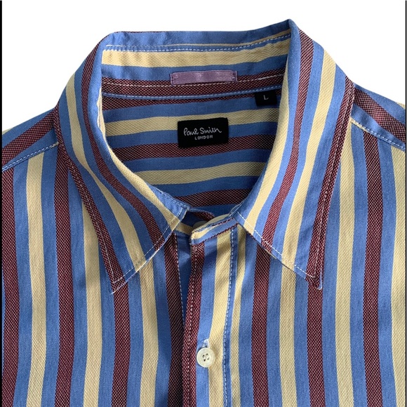 Paul Smith London Men’s Large Long Sleeve Shirt Striped - Picture 4 of 11
